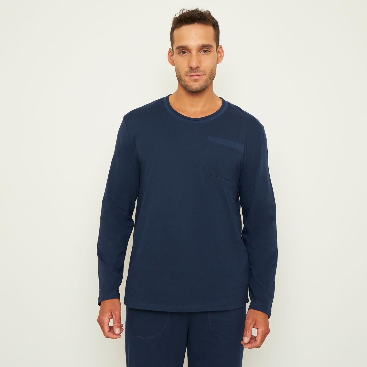 Pijama Hombre Largo Algodón Jersey Palmers 8240AAZU-1