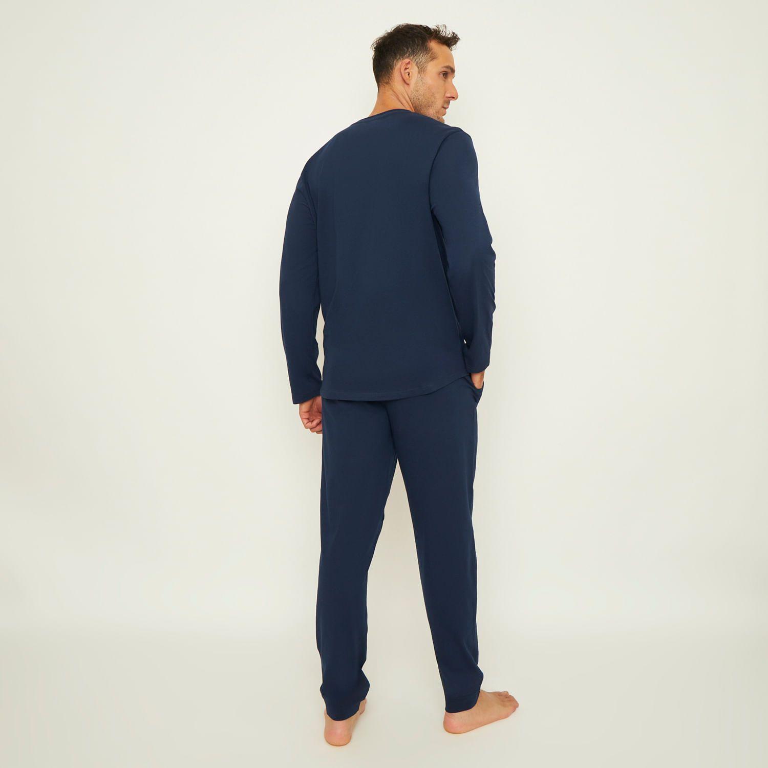 Pijama Hombre Largo Algodón Jersey Palmers 8240AAZU-2