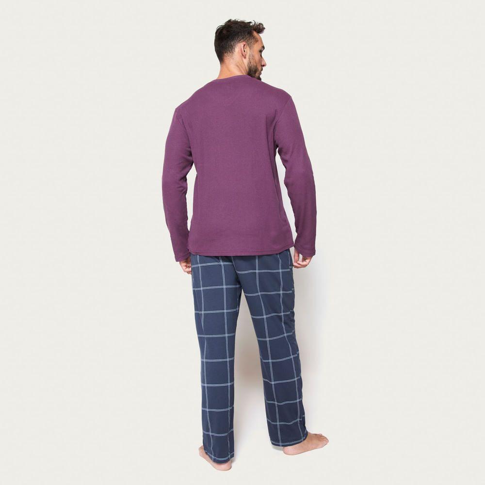 Pijama Hombre Largo Algodón Palmers 8234bbur-1