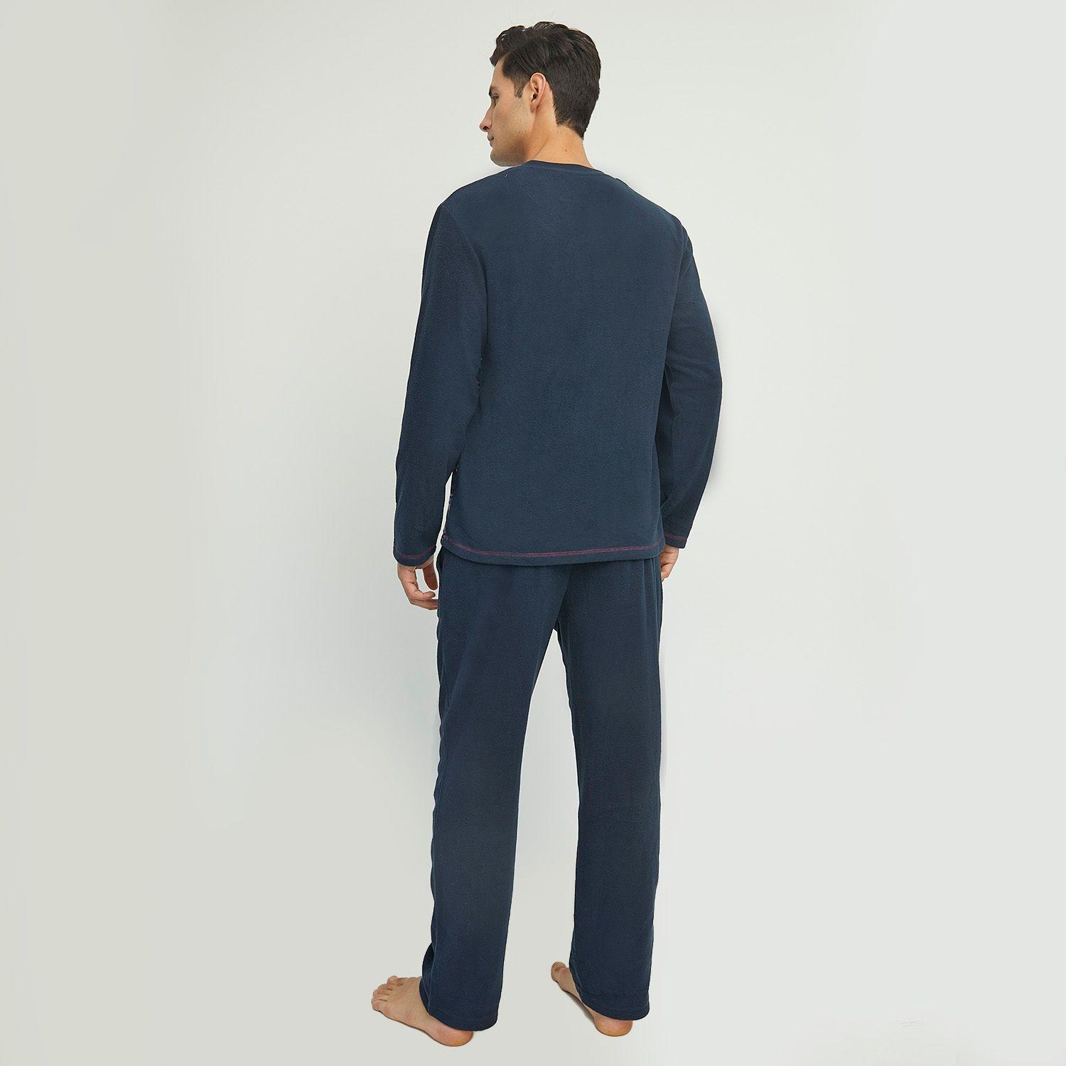 Pijama Hombre Largo Micropolar Palmers 82226AZU-1