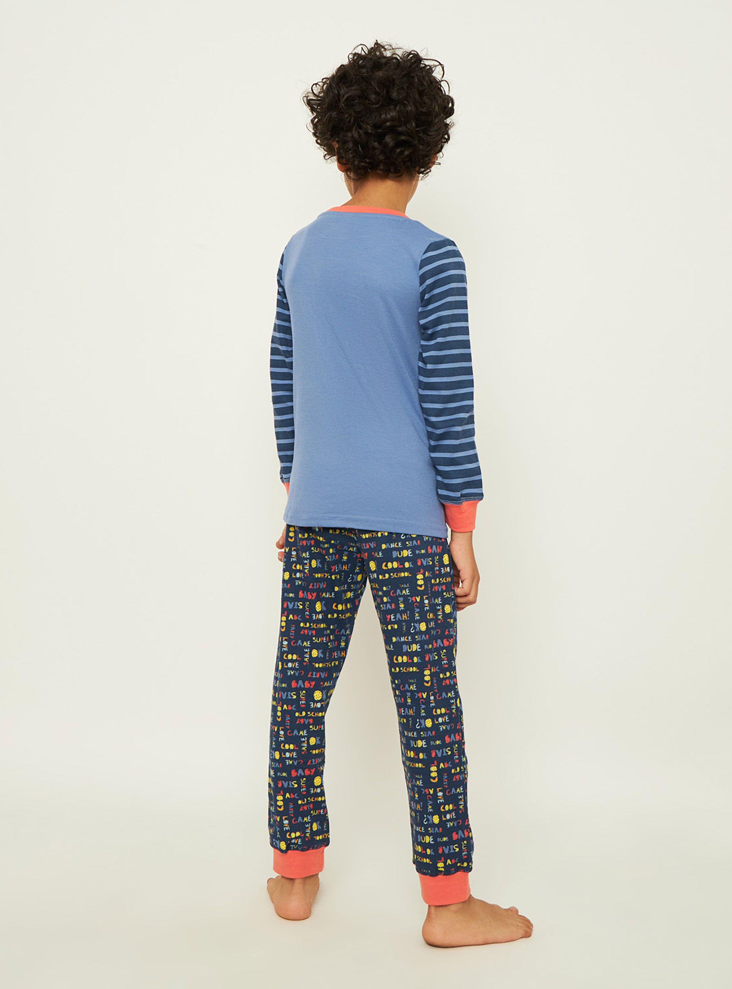 Pijama Niño Largo Algodón Palmers 87225AZU-3