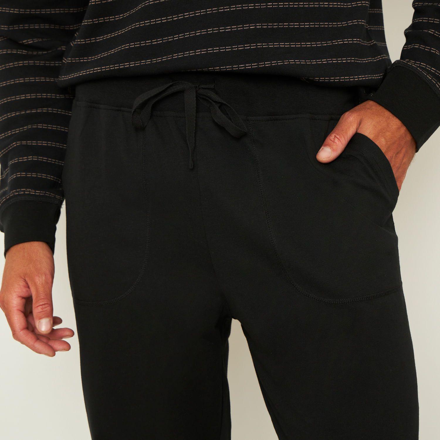 Pijama Hombre Largo Algodón Interlock Palmers 8248CNEG-3