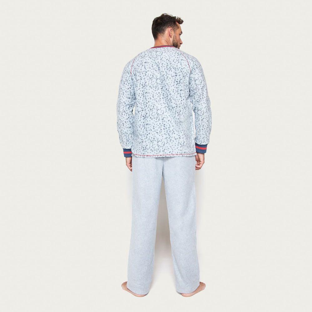 Pijama Hombre Largo Micropolar Palmers 8231CGRI-1