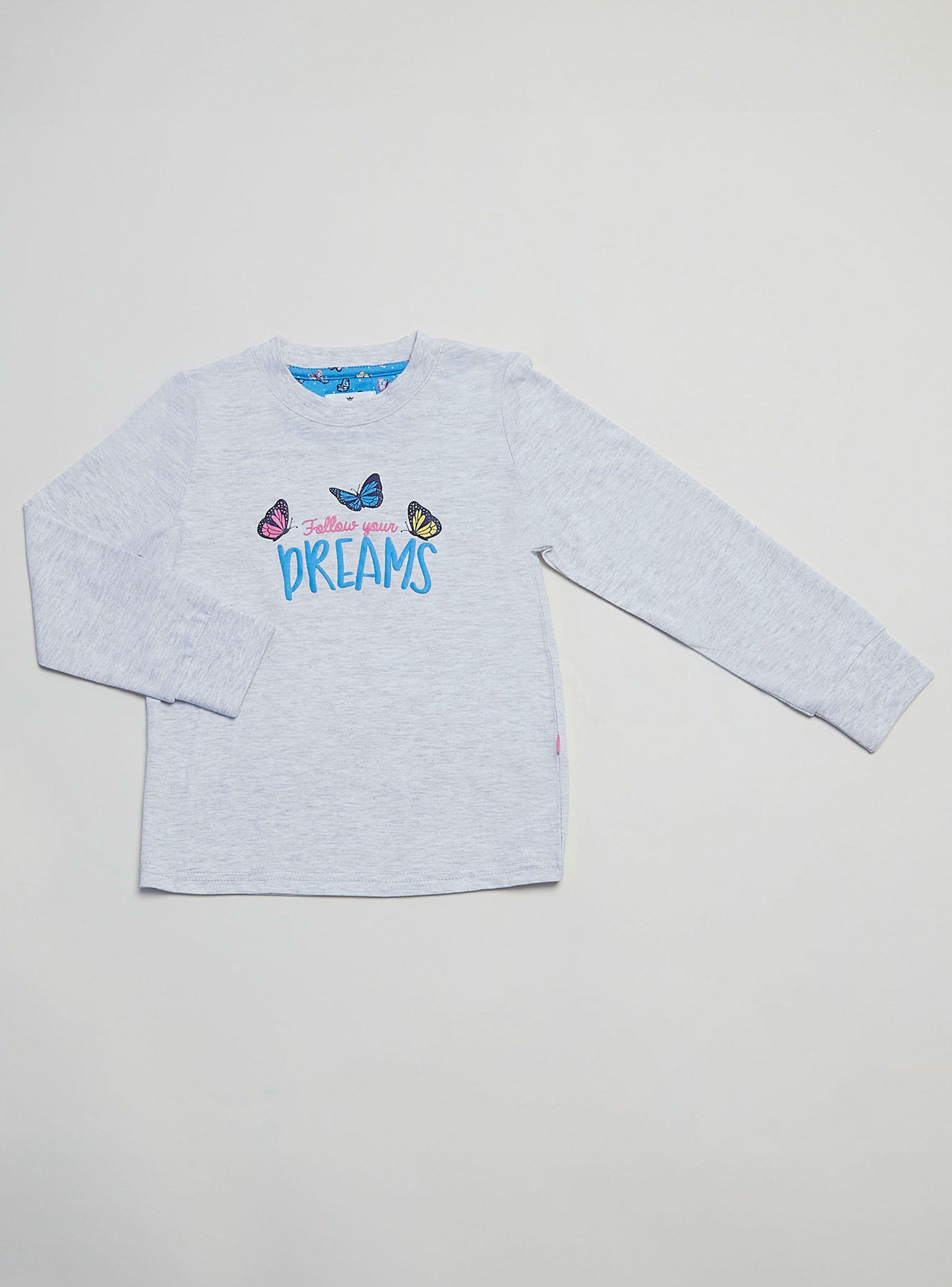 Pijama Niña Largo Algodón Palmers 67226GRI-1