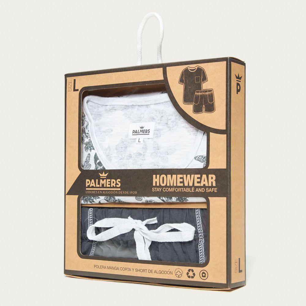 Pijama Corto Algodón Jersey Negro Palmers Hombre 8J21BNEG-4