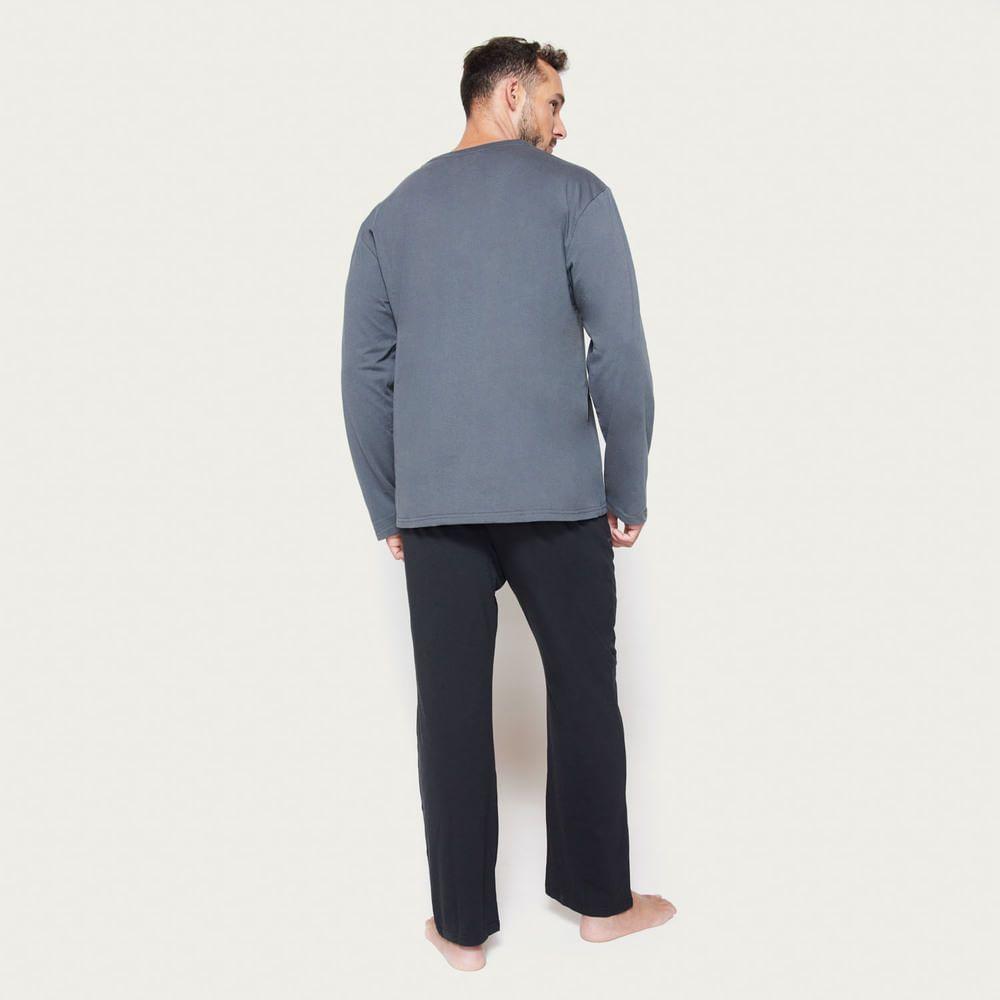 Pijama Hombre Largo Algodón Jersey Palmers 8232CNEG-1