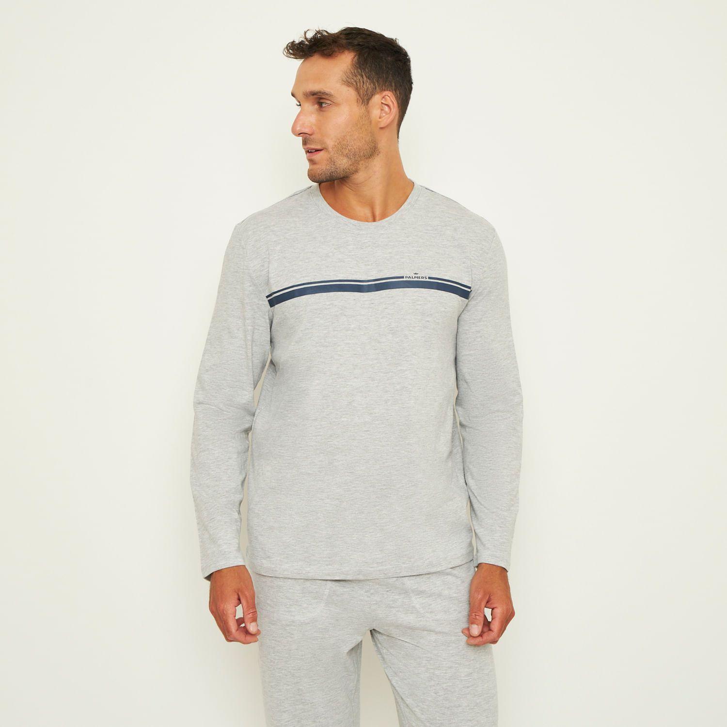 Pijama Hombre Largo Algodón Jersey Palmers 8242BGRI-1