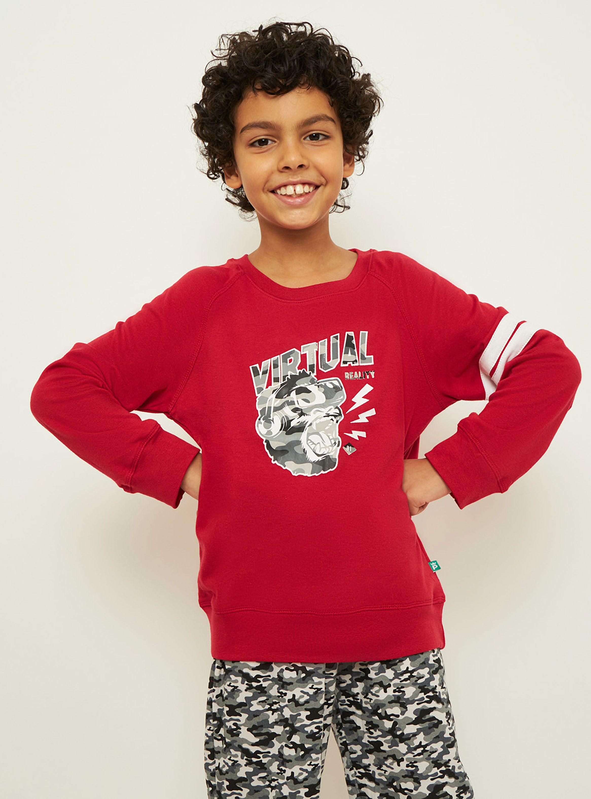 Pijama Niño Largo Algodón Palmers 87221ROJ-1