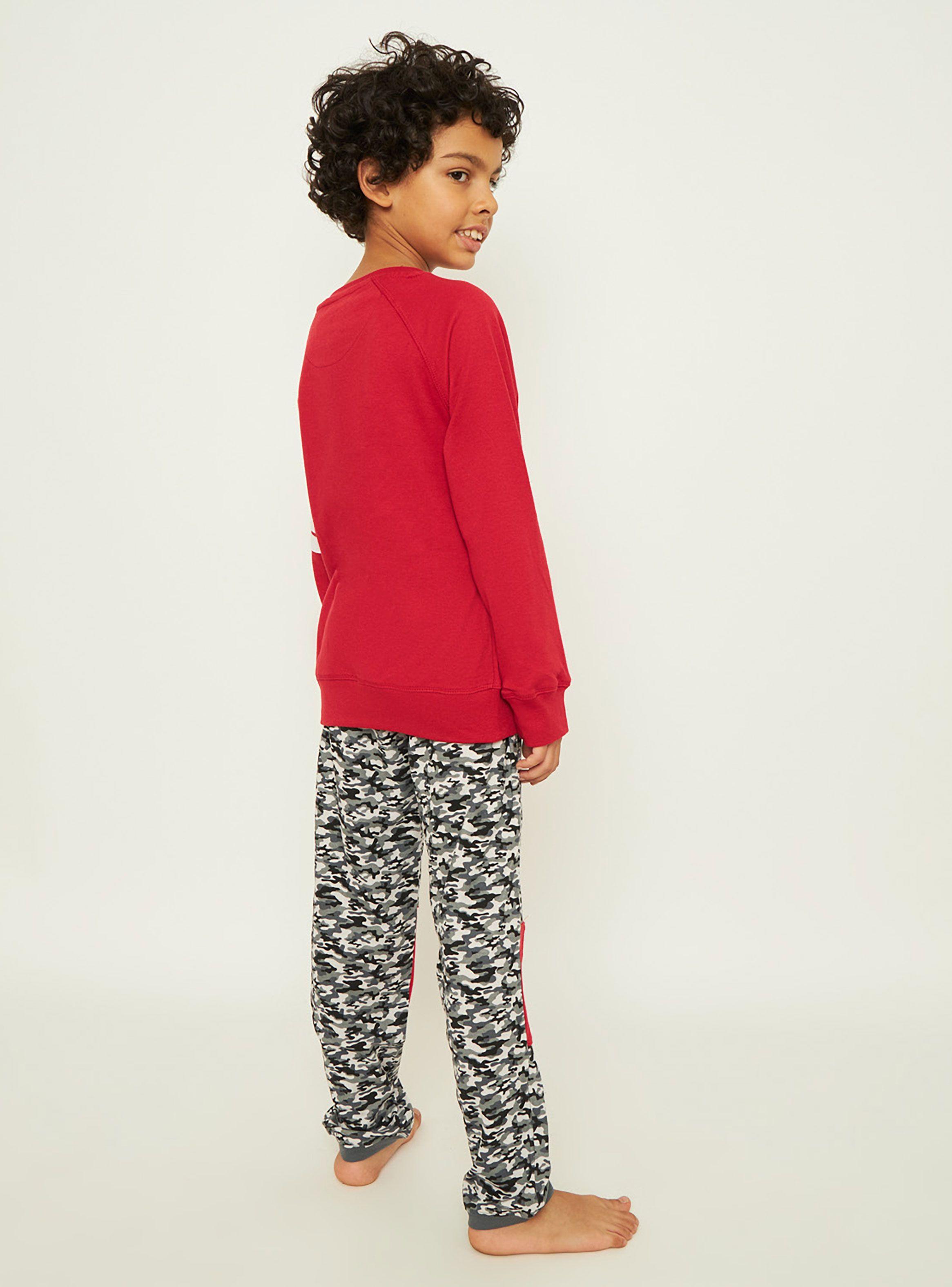 Pijama Niño Largo Algodón Palmers 87221ROJ-3