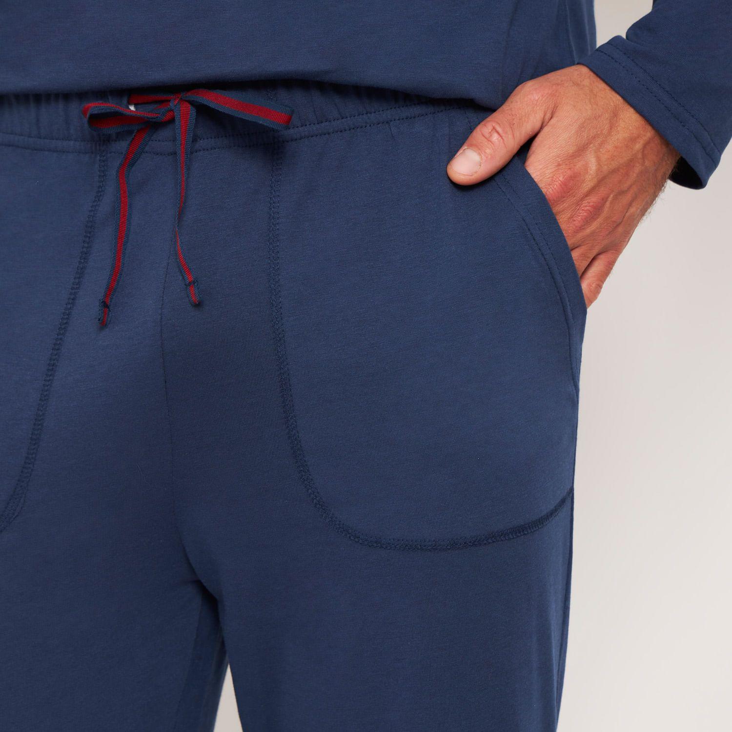 Pijama Hombre Largo Algodón Jersey Palmers 8242AAZU-3