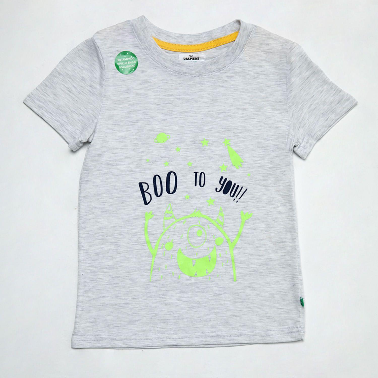 Pijama Niño Corto Algodón Palmers 86213GRI-1