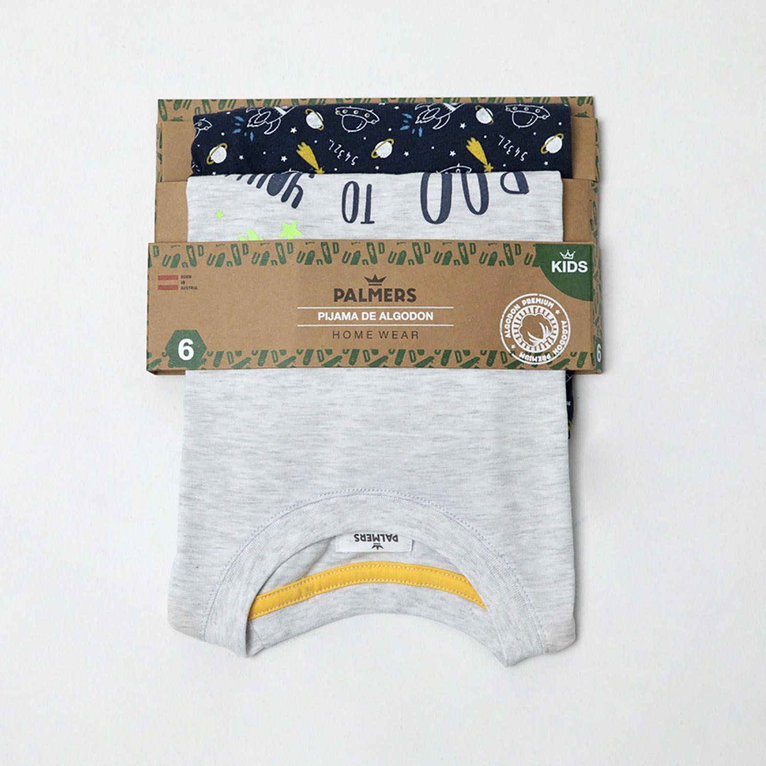 Pijama Niño Corto Algodón Palmers 86213GRI-4