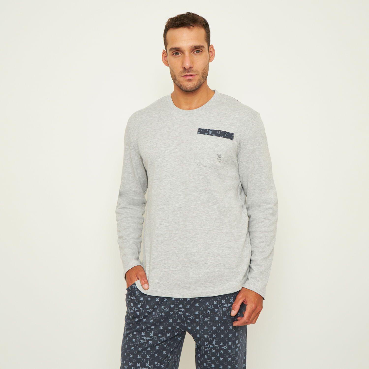 Pijama Hombre Largo Algodón Interlock Palmers 8247AGRI-1