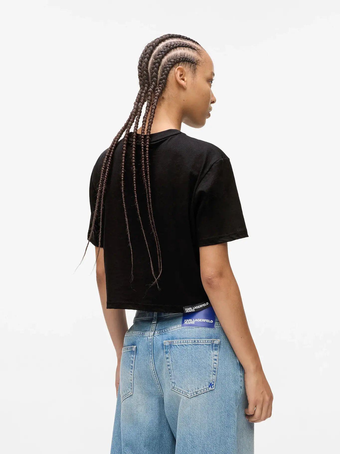 Polera boxy con gráfico eclipse Negro Karl Lagerfeld-2