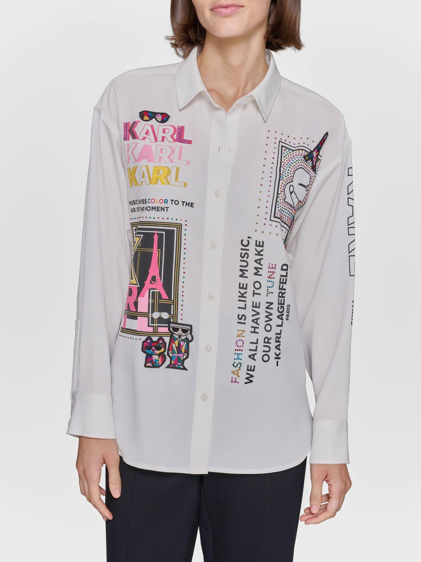 Camisa con motif tejido-0