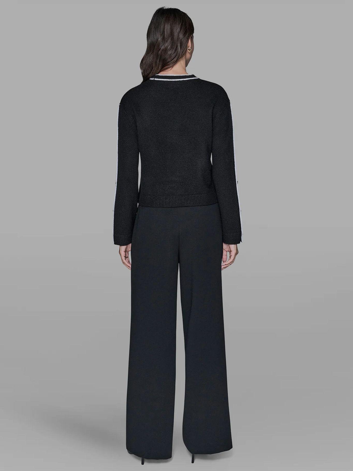 Sweater con botones en las mangas Negro Karl Lagerfeld-2