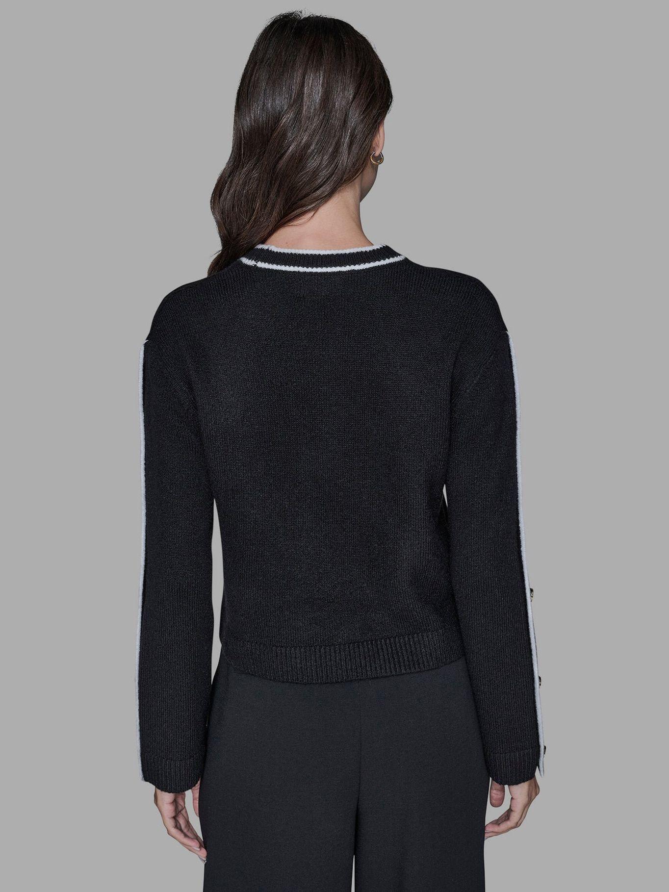 Sweater con botones en las mangas Negro Karl Lagerfeld-3