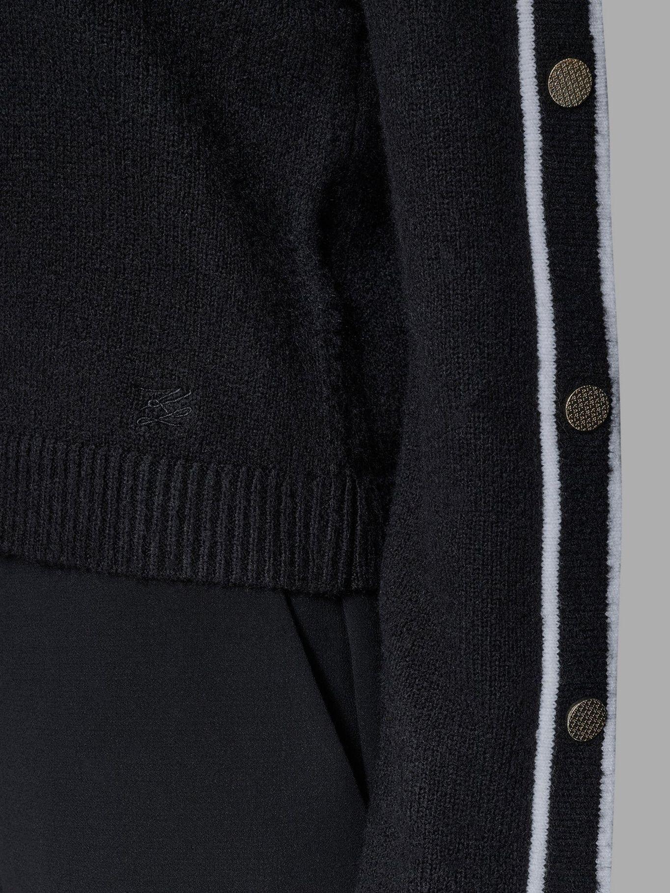 Sweater con botones en las mangas Negro Karl Lagerfeld-5