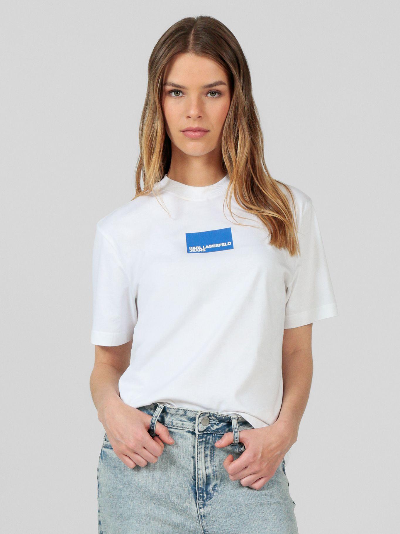 Polera regular con logo en caja Blanco Karl Lagerfeld-0