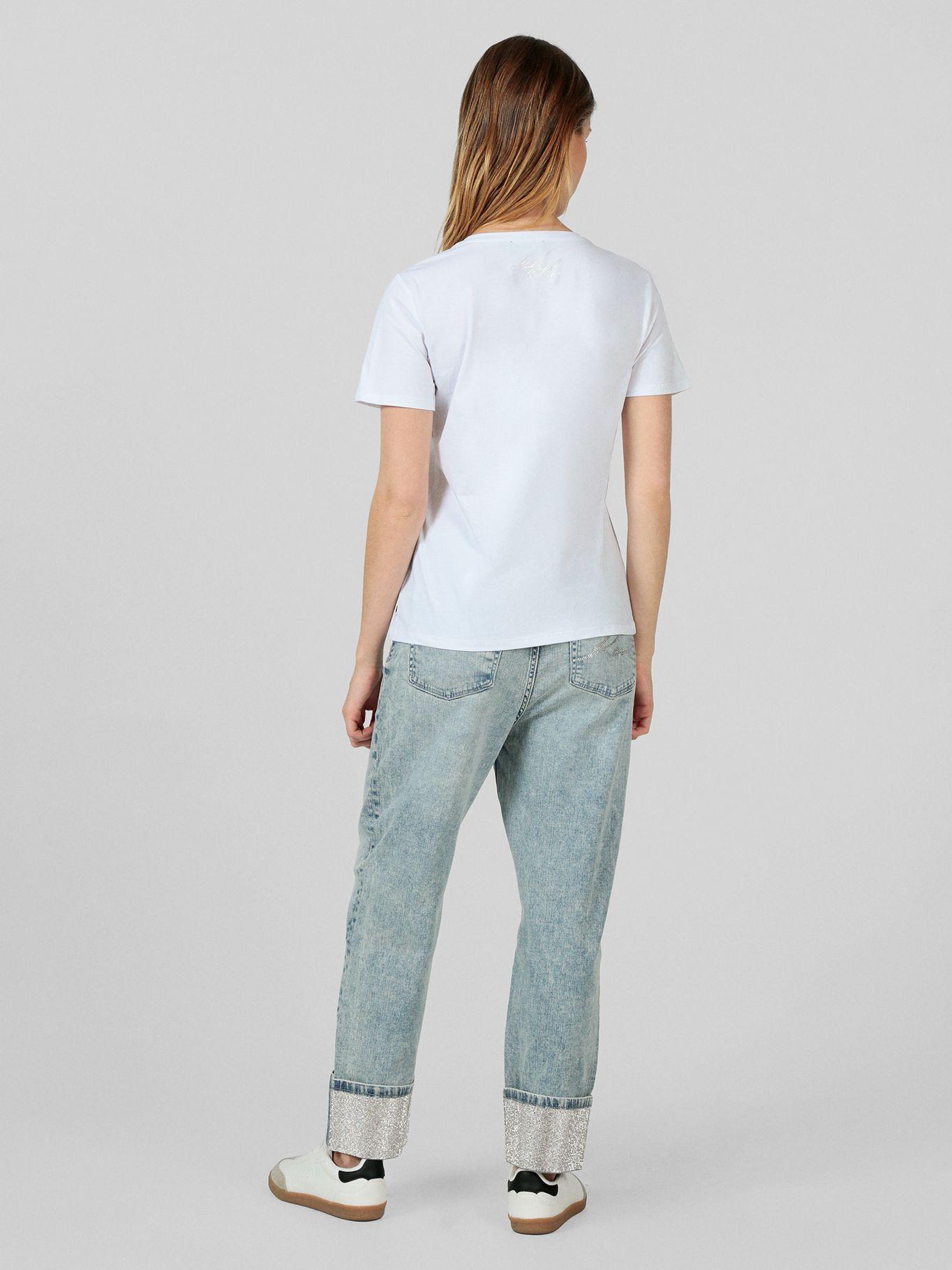 Polera regular con logo en caja Blanco Karl Lagerfeld-3