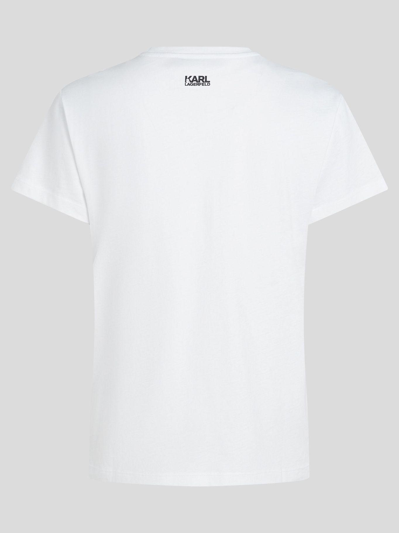 Polera choupette con pedrería Blanco Karl Lagerfeld-1