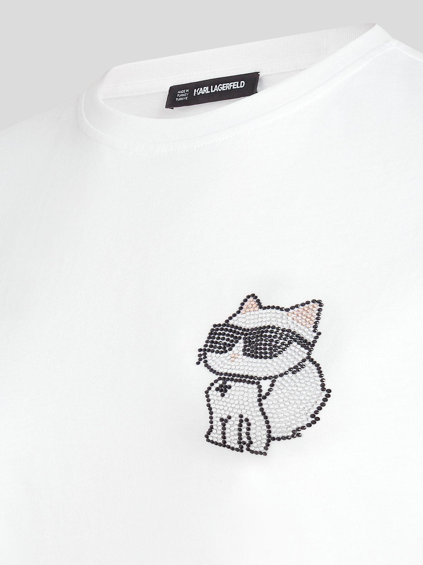 Polera choupette con pedrería Blanco Karl Lagerfeld-2
