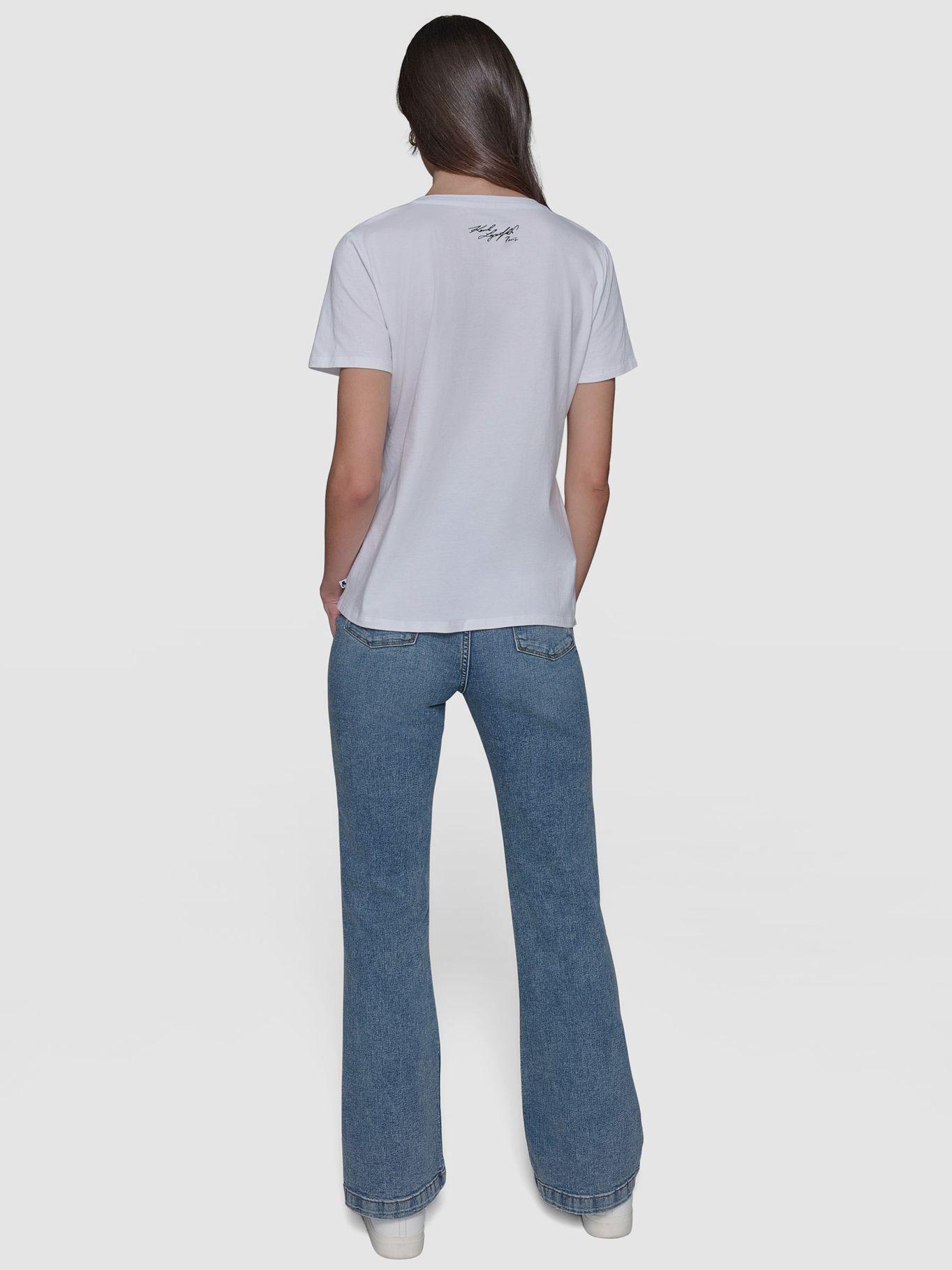 Polera estampado Rue Lagerfeld Blanco Karl Lagerfeld-2