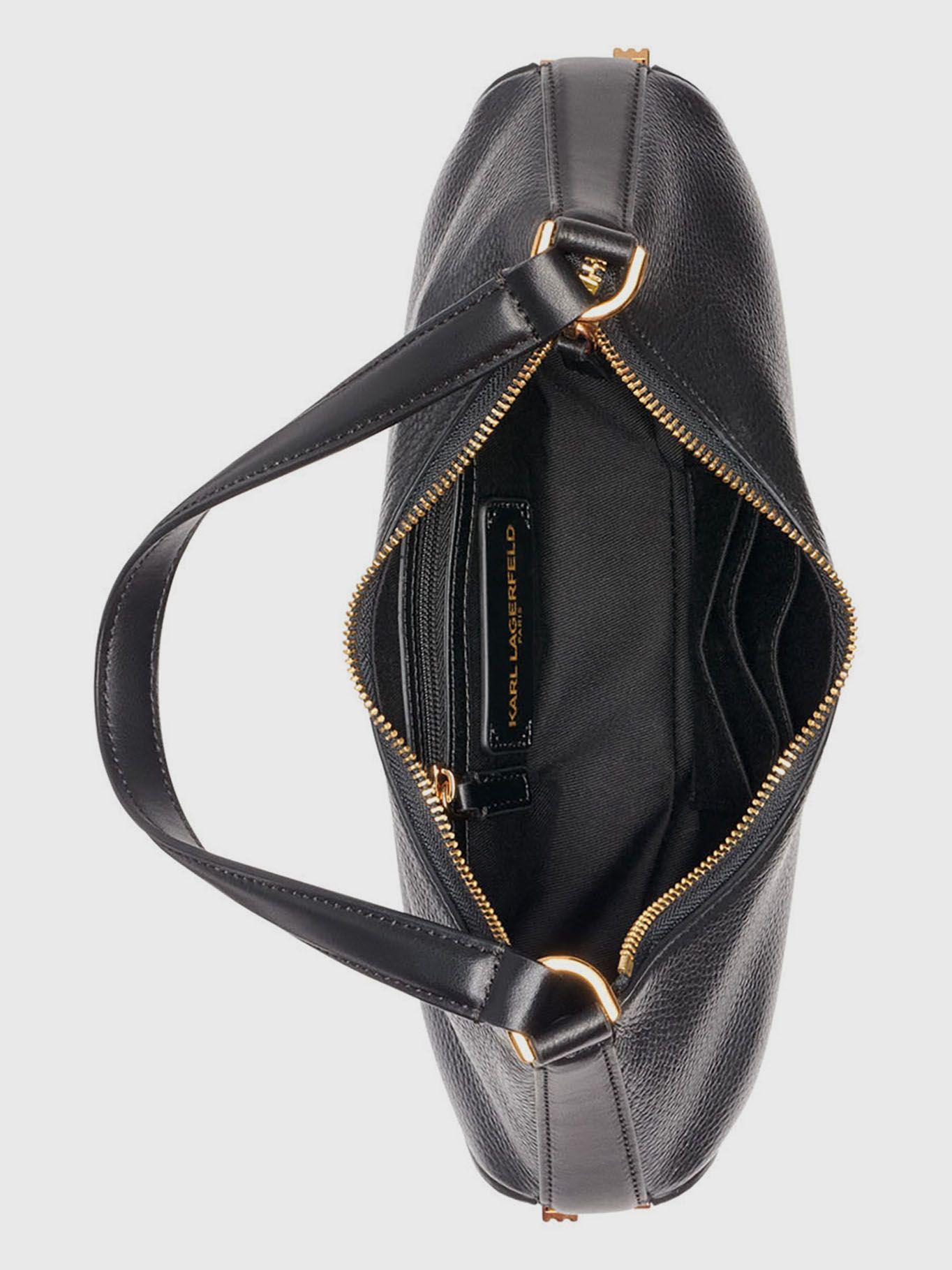 Cartera de hombro Arielle de cuero vacuno Negro Karl-3