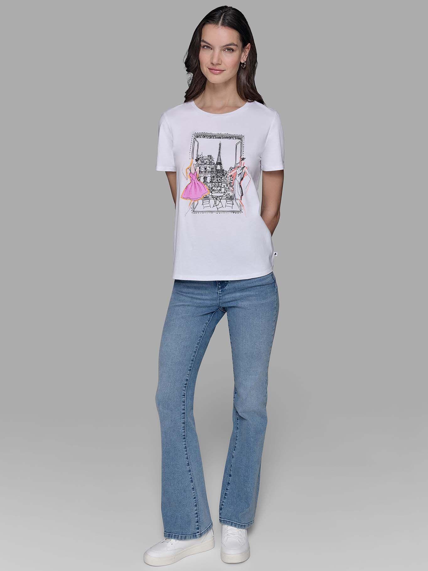 Polera de escena de parisina Blanco Karl Lagerfeld-1