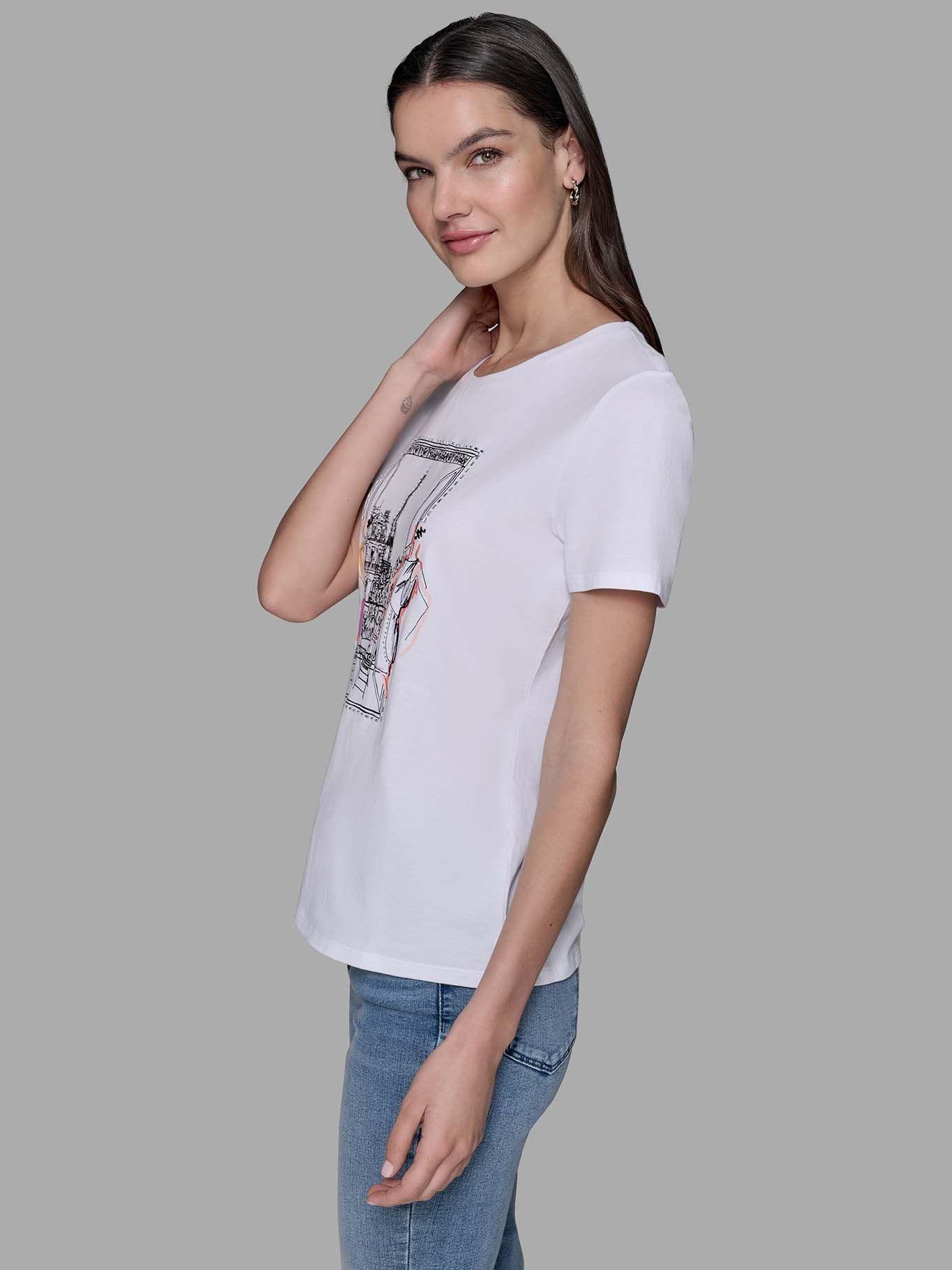 Polera de escena de parisina Blanco Karl Lagerfeld-3