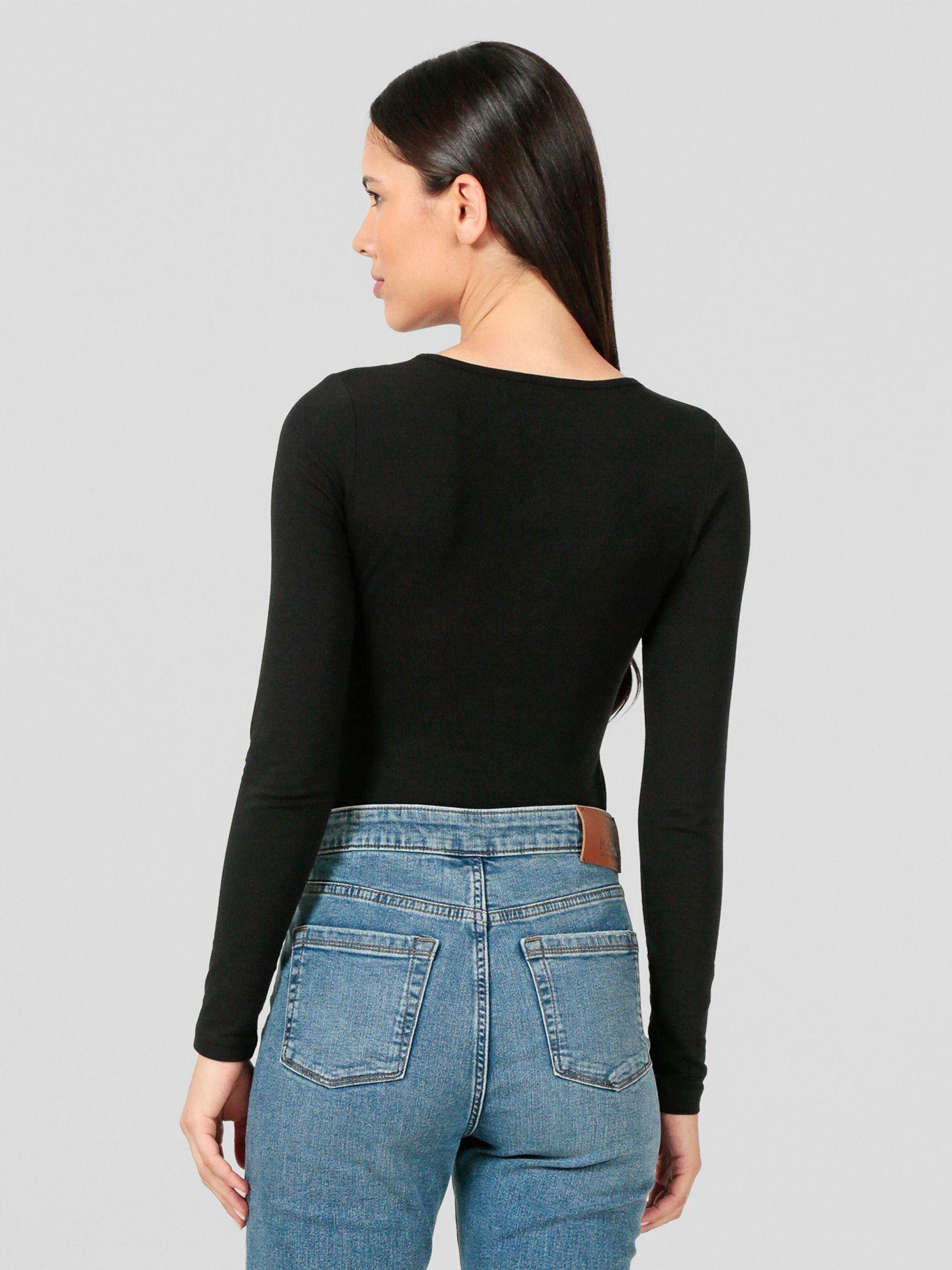 Body de manga larga Negro Karl Lagerfeld-2