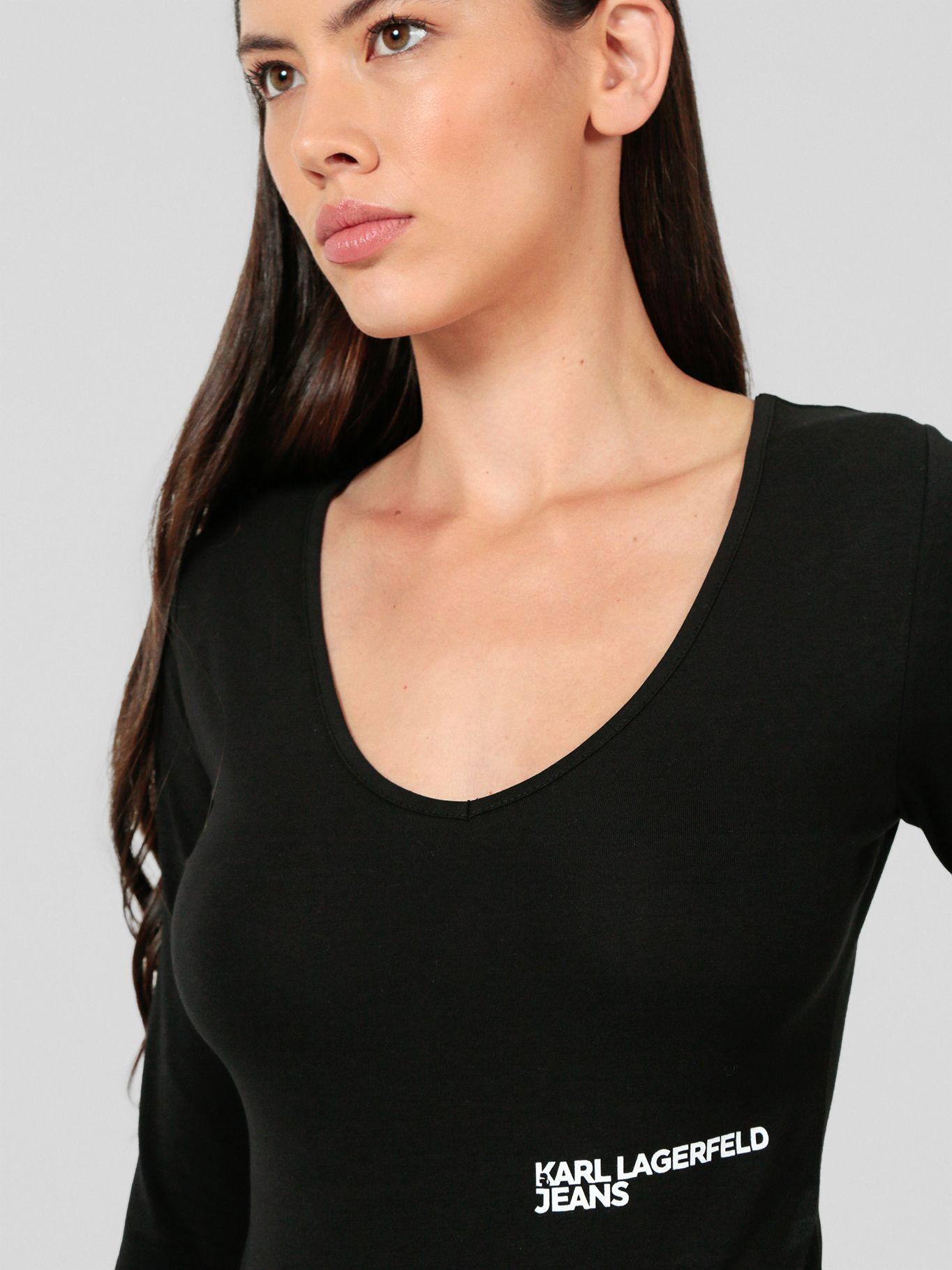 Body de manga larga Negro Karl Lagerfeld-4