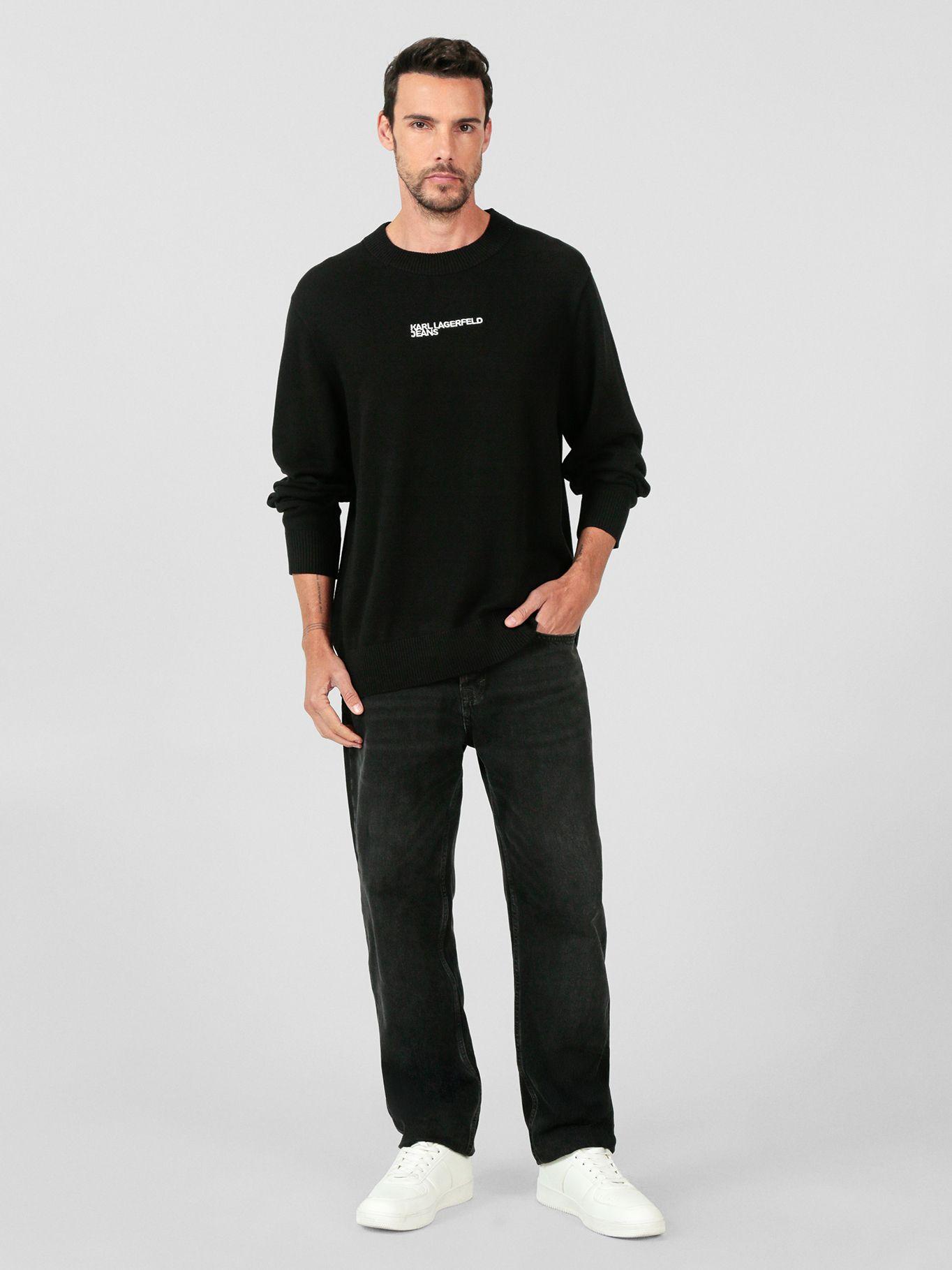 Sweater con logotipo bordado Negro Karl Lagerfeld-1