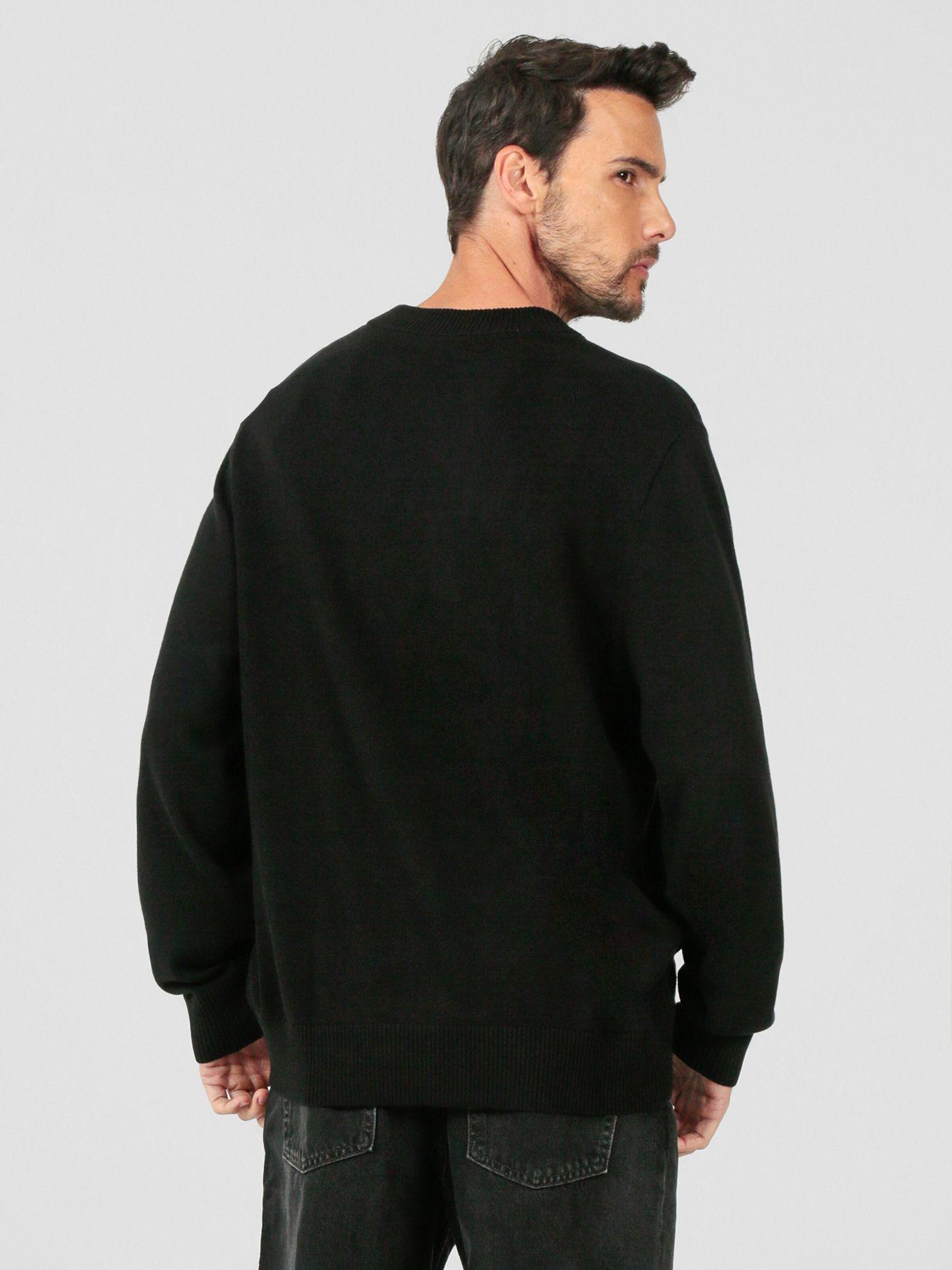 Sweater con logotipo bordado Negro Karl Lagerfeld-2