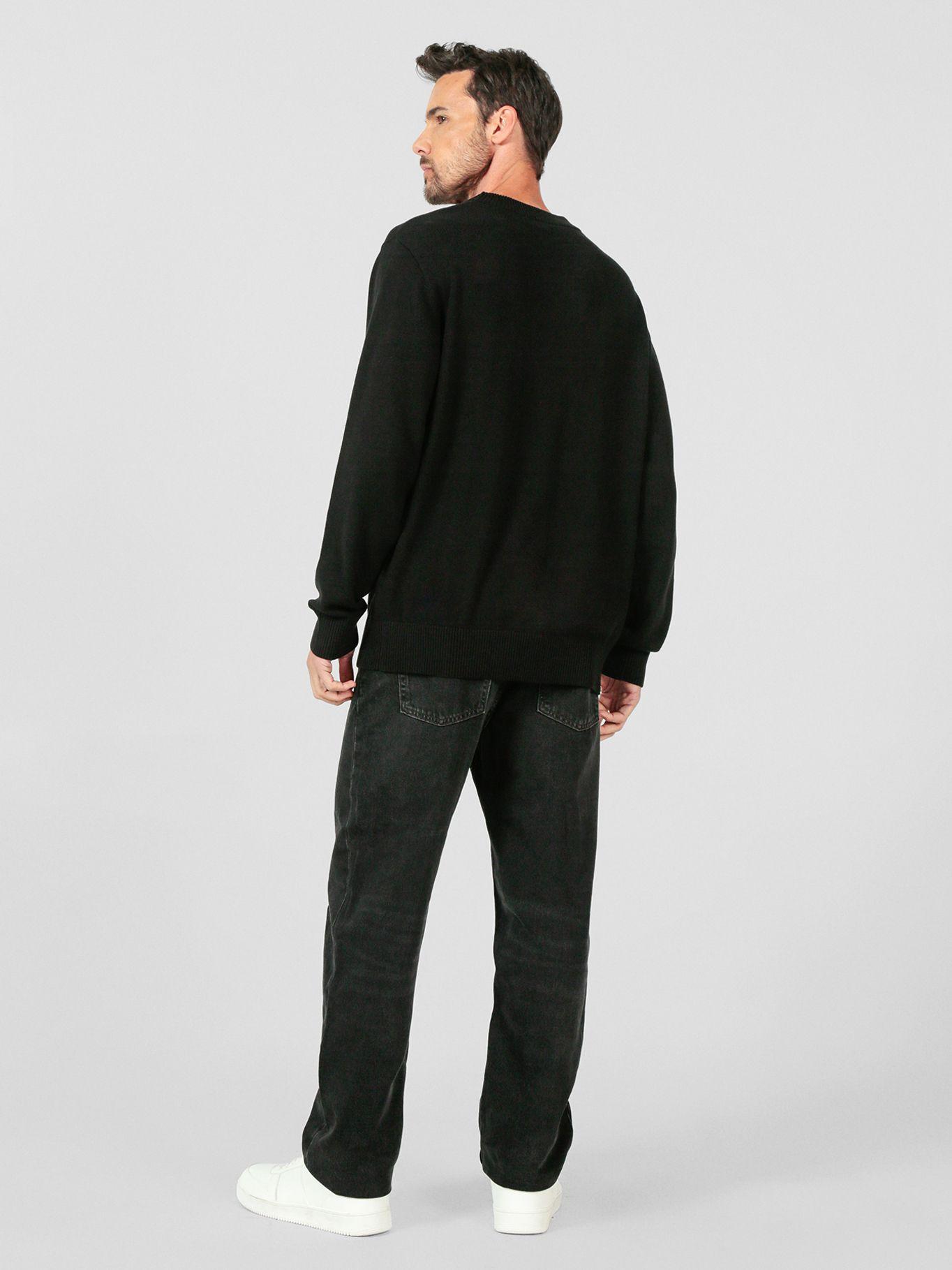 Sweater con logotipo bordado Negro Karl Lagerfeld-3