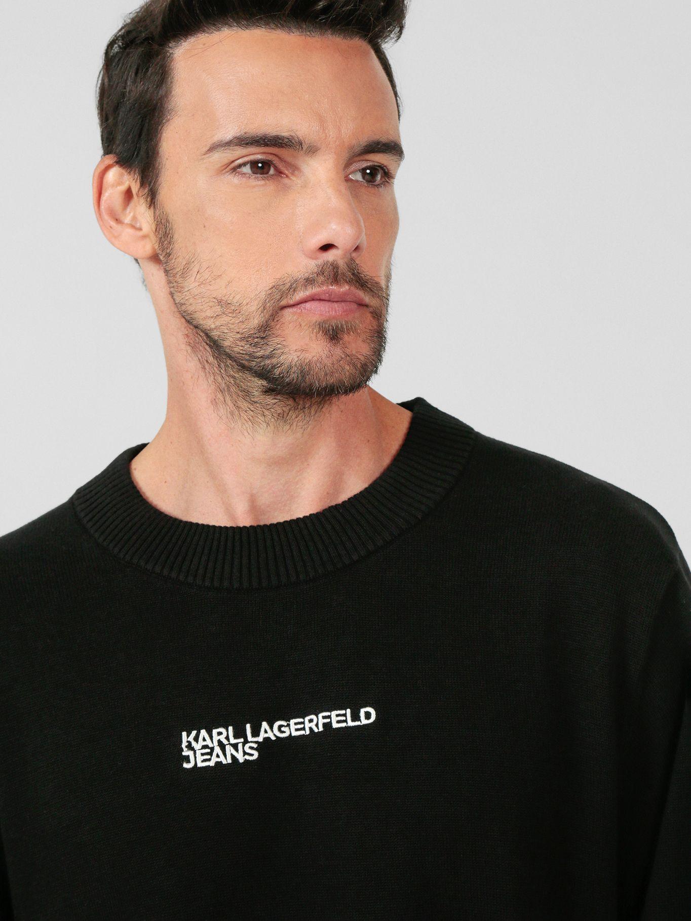 Sweater con logotipo bordado Negro Karl Lagerfeld-4
