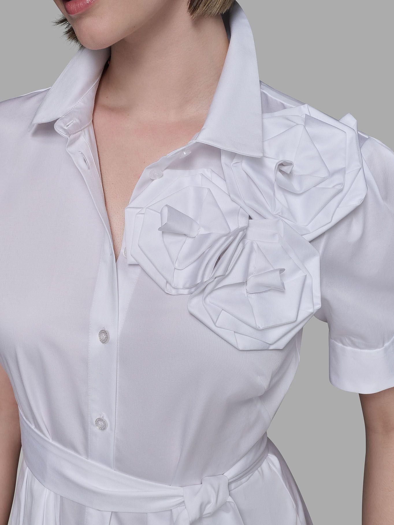 Vestido camisero floral Blanco Karl Lagerfeld-2