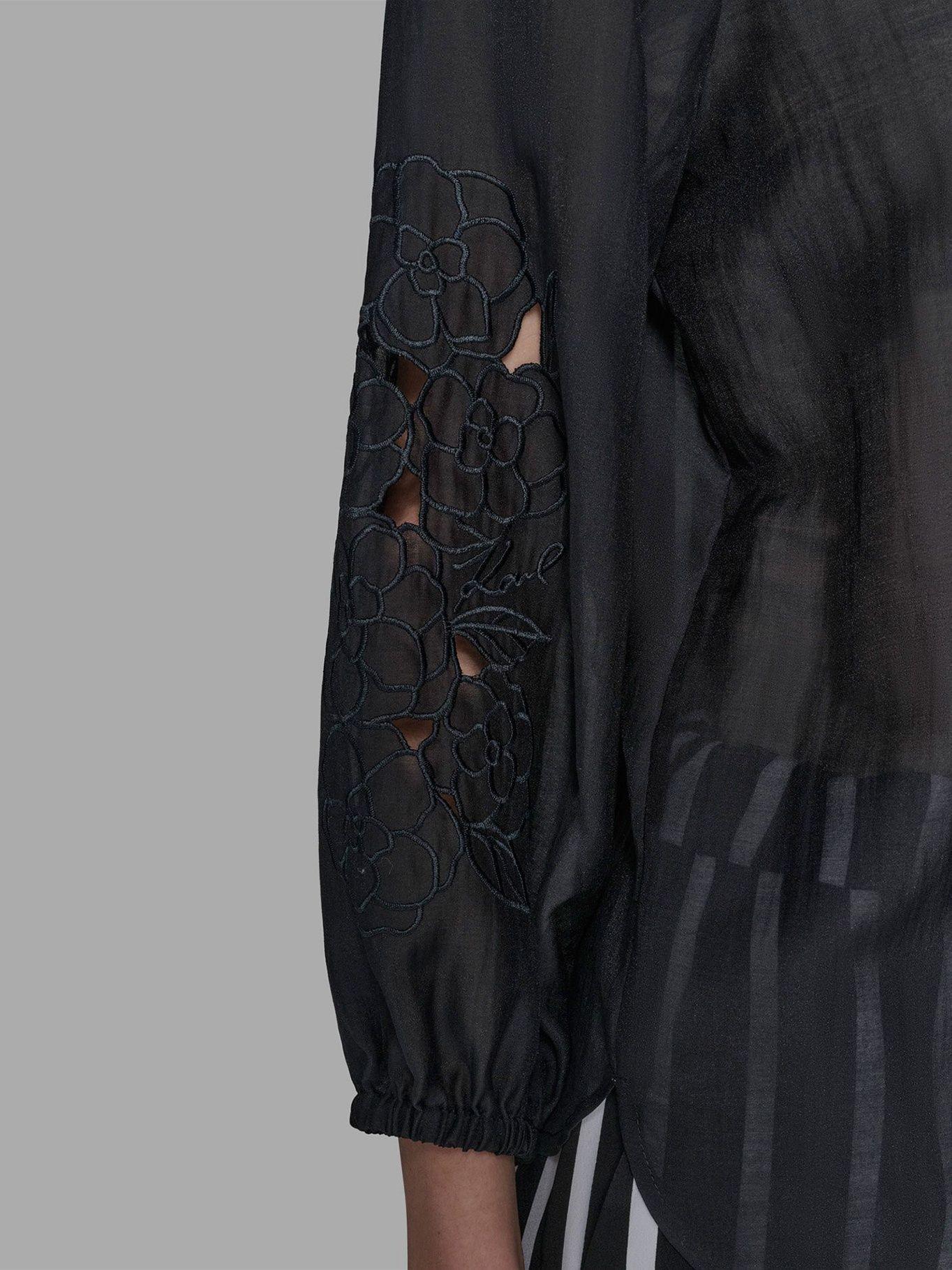 Blusa con diseño floral Negro Karl Lagerfeld-5