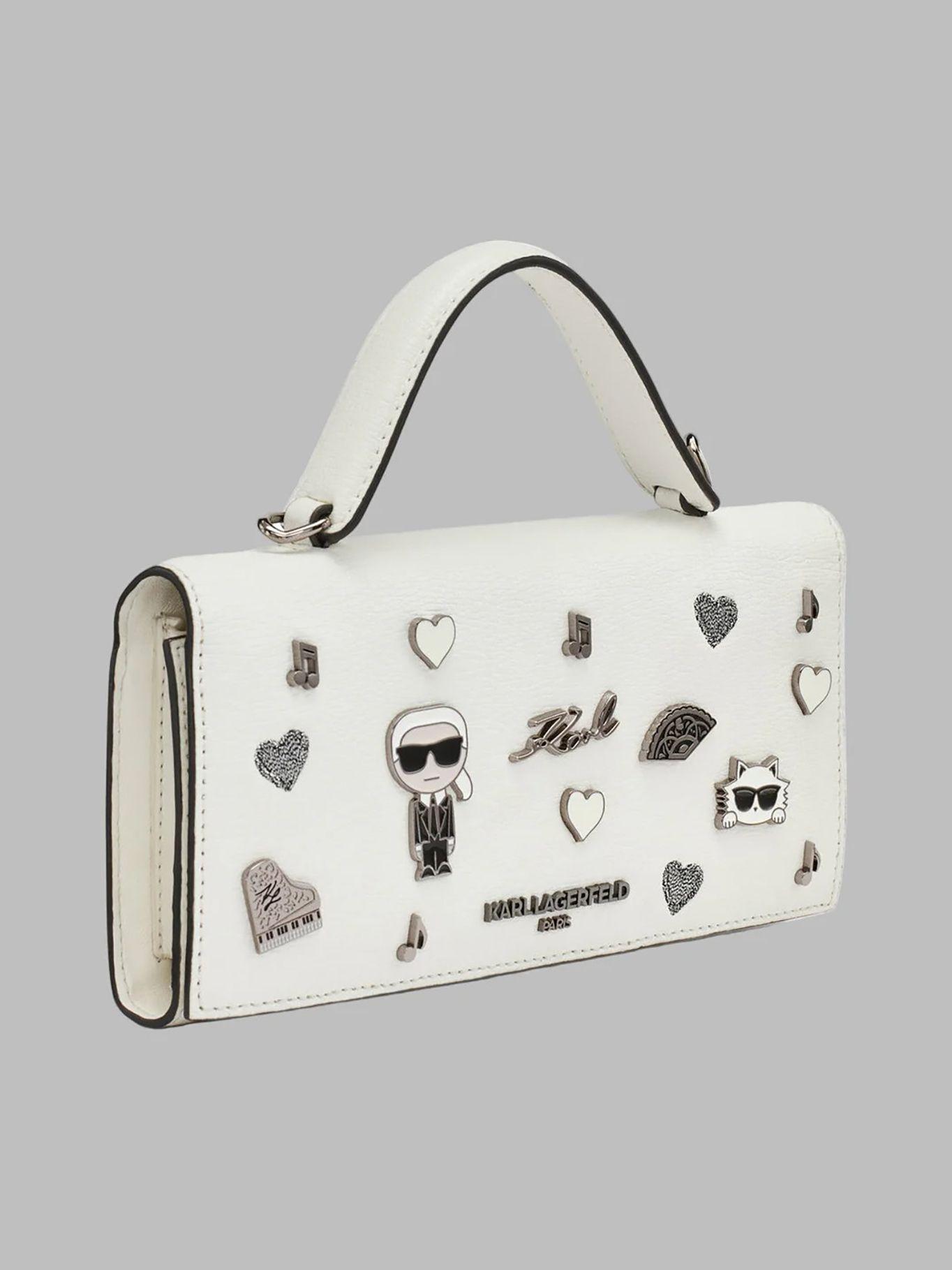 Billetera asa mano y cana apliques  Blanco-2