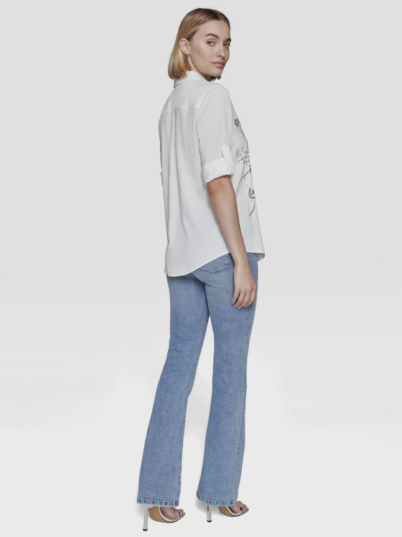 Camisa de popelina con dibujo gráfico-2
