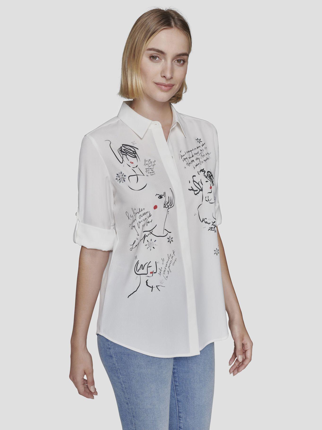Camisa de popelina con dibujo gráfico-3