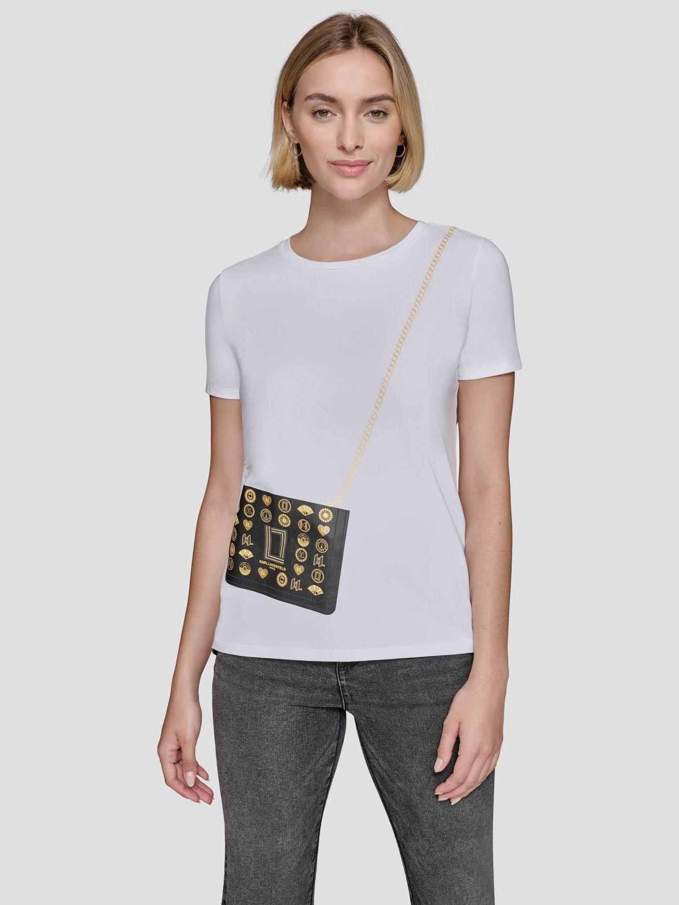 Polera con diseño de cartera cruzada-0