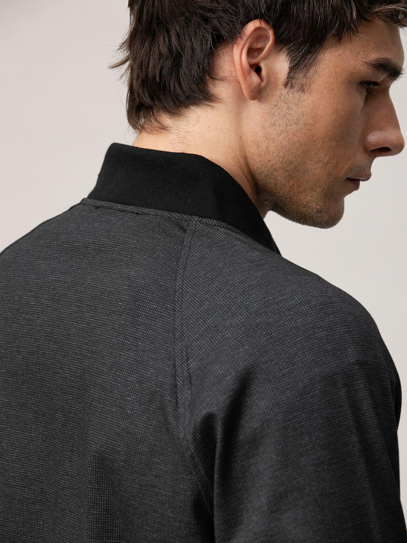 Chaqueta bomber jaspeada cremallera Negro Karl Lagerfeld-3