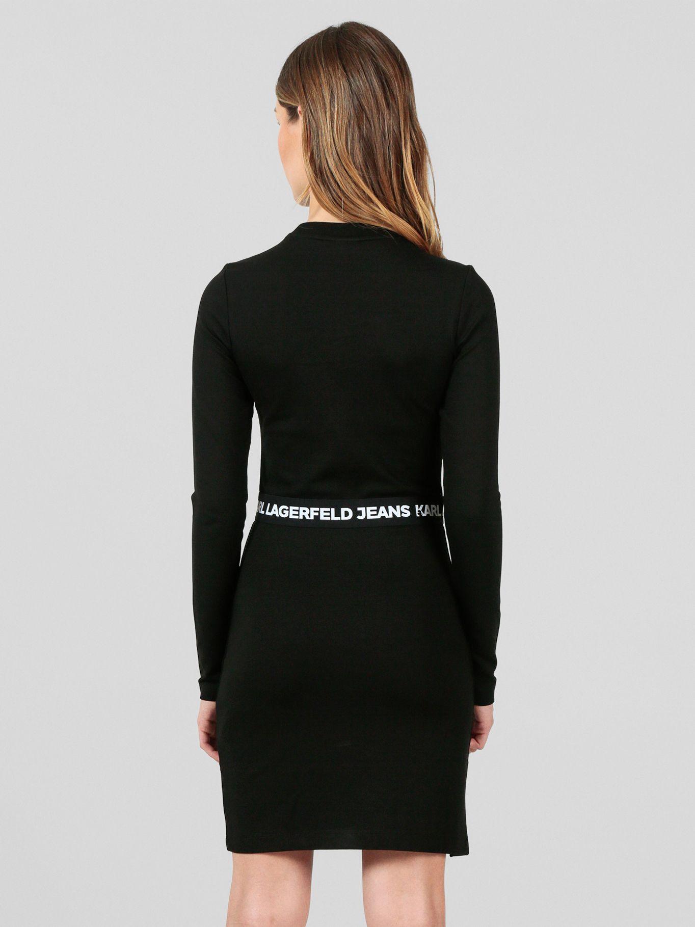 Vestido milano de manga larga Negro Karl Lagerfeld-2