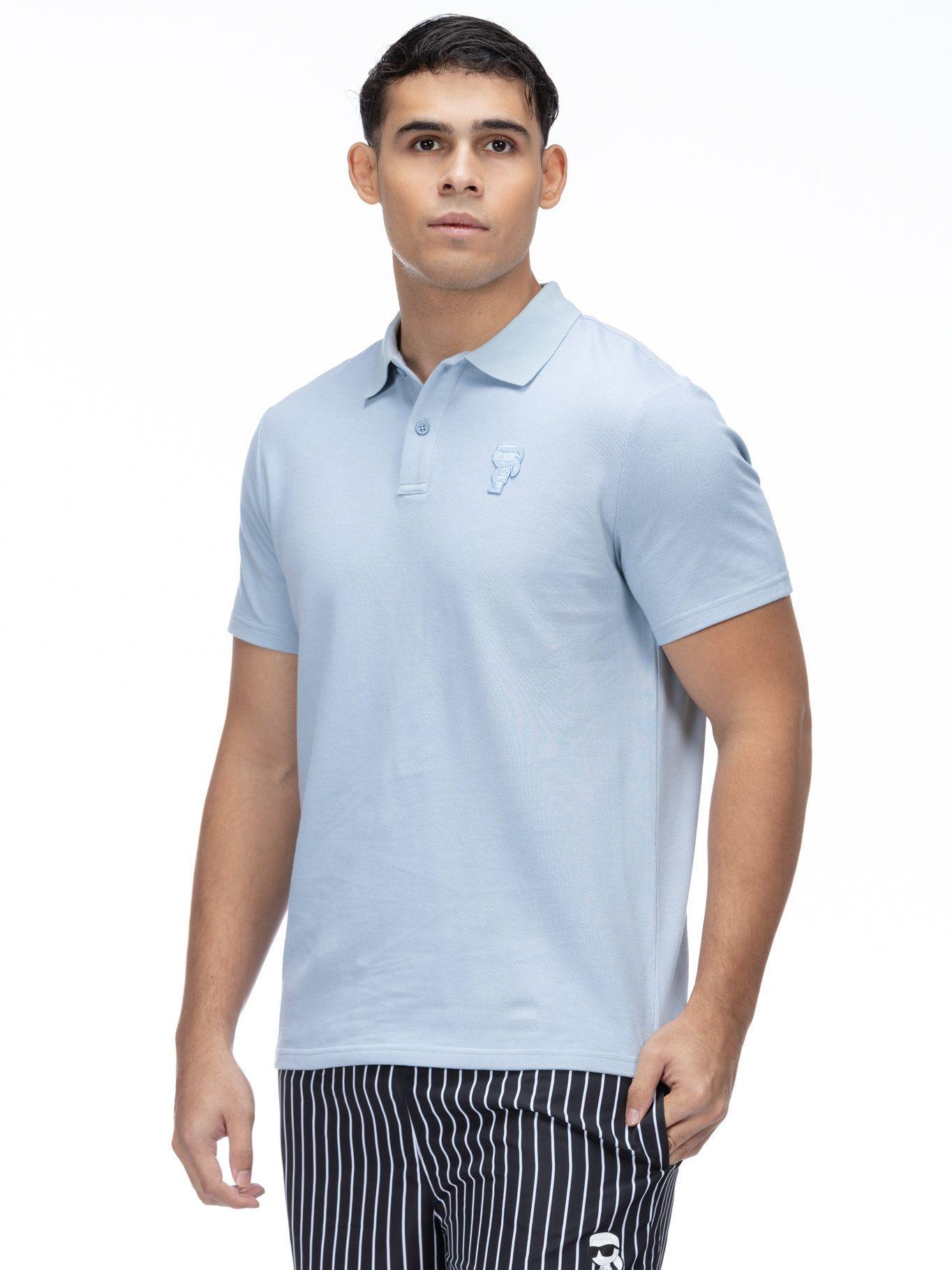 Polo con parche Ikon Celeste Karl Lagerfeld-3
