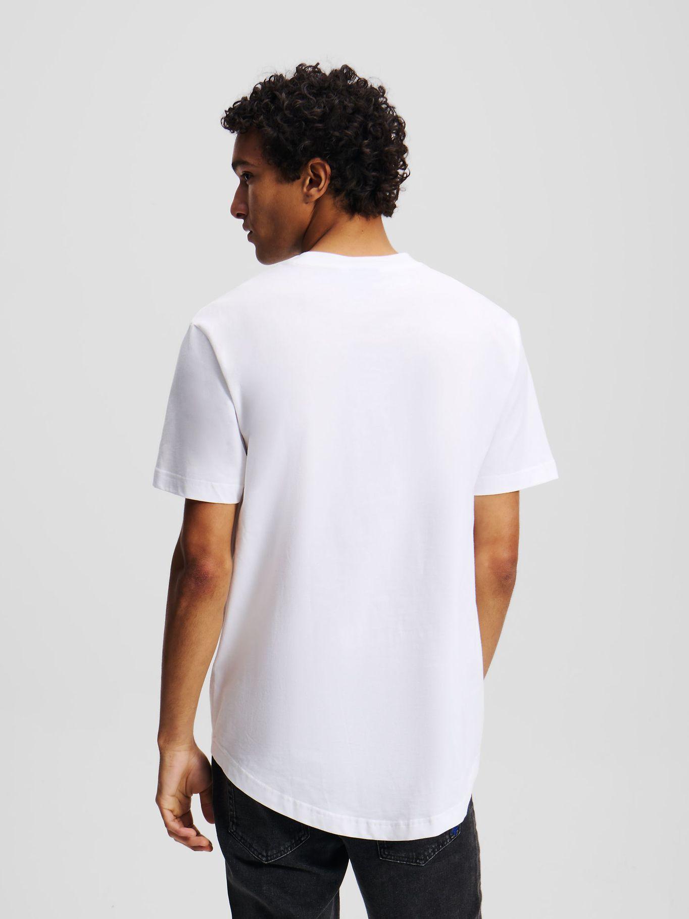 Polera regular con monograma Blanco Karl Lagerfeld-2