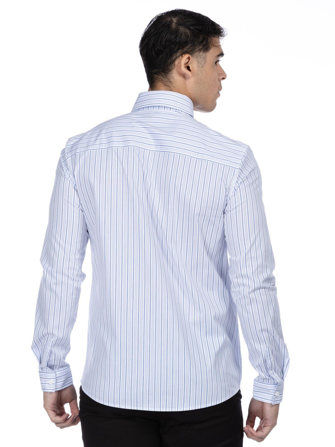 Camisa manga larga a rayas Blanco Karl Lagerfeld-3