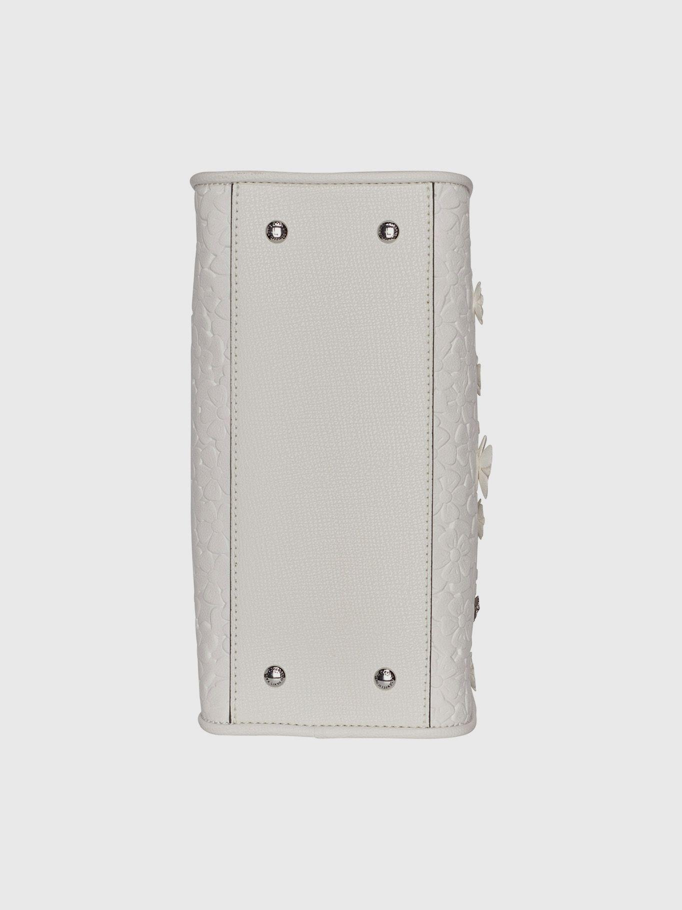 Cartera satchel detalle florales Blanco Karl Lagerfeld-3