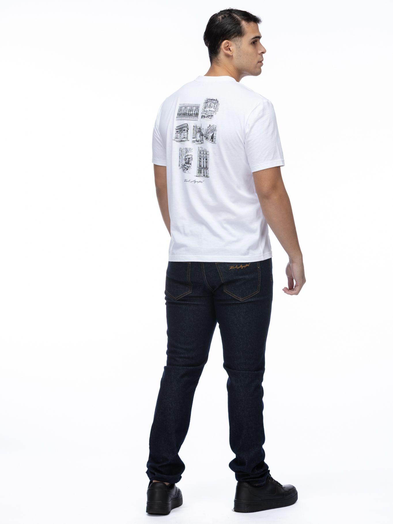 Polera relaxed bocetos París Blanco Karl Lagerfeld-2