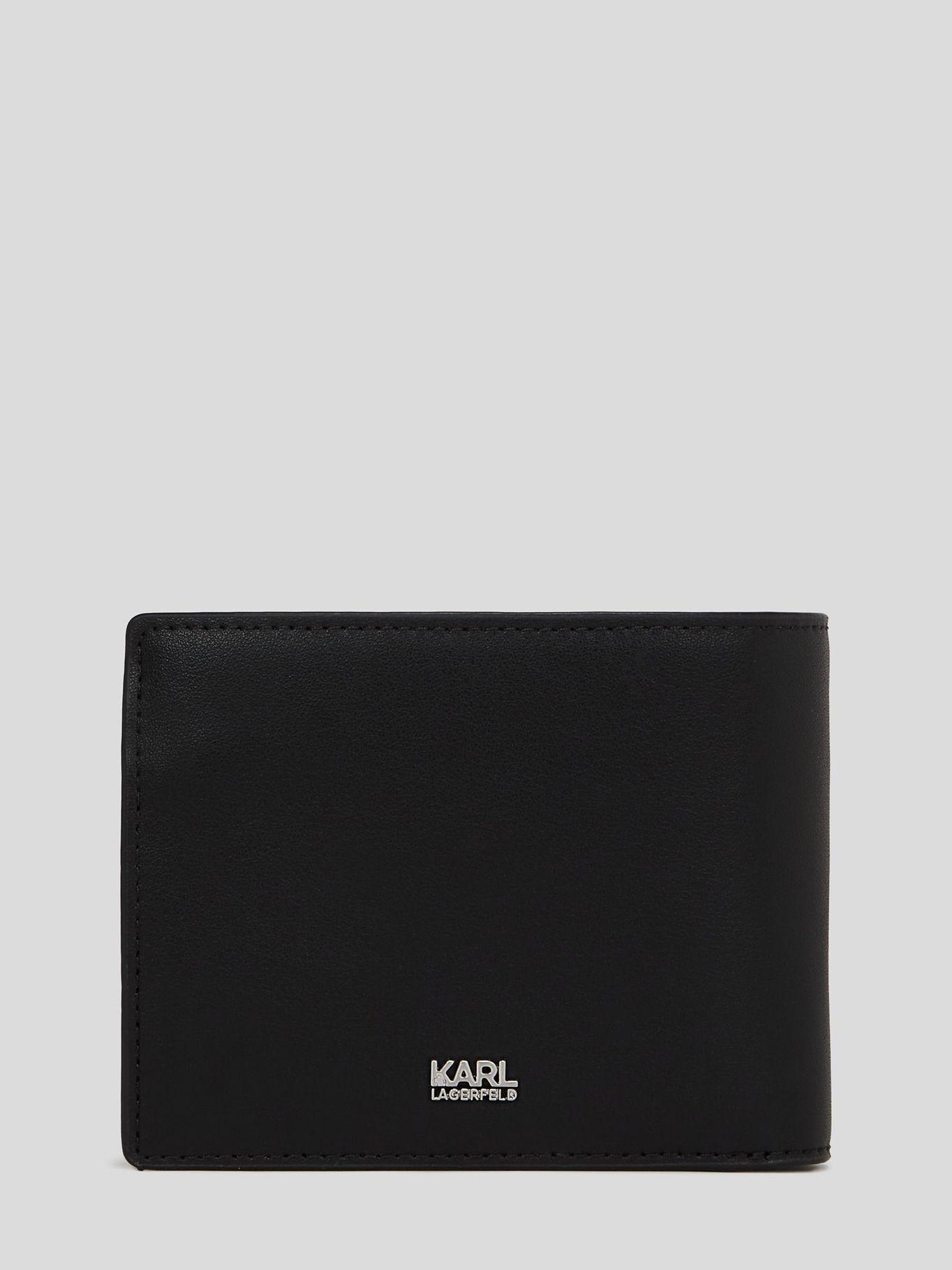 Billetera de cuero Negro Karl Lagerfeld-1